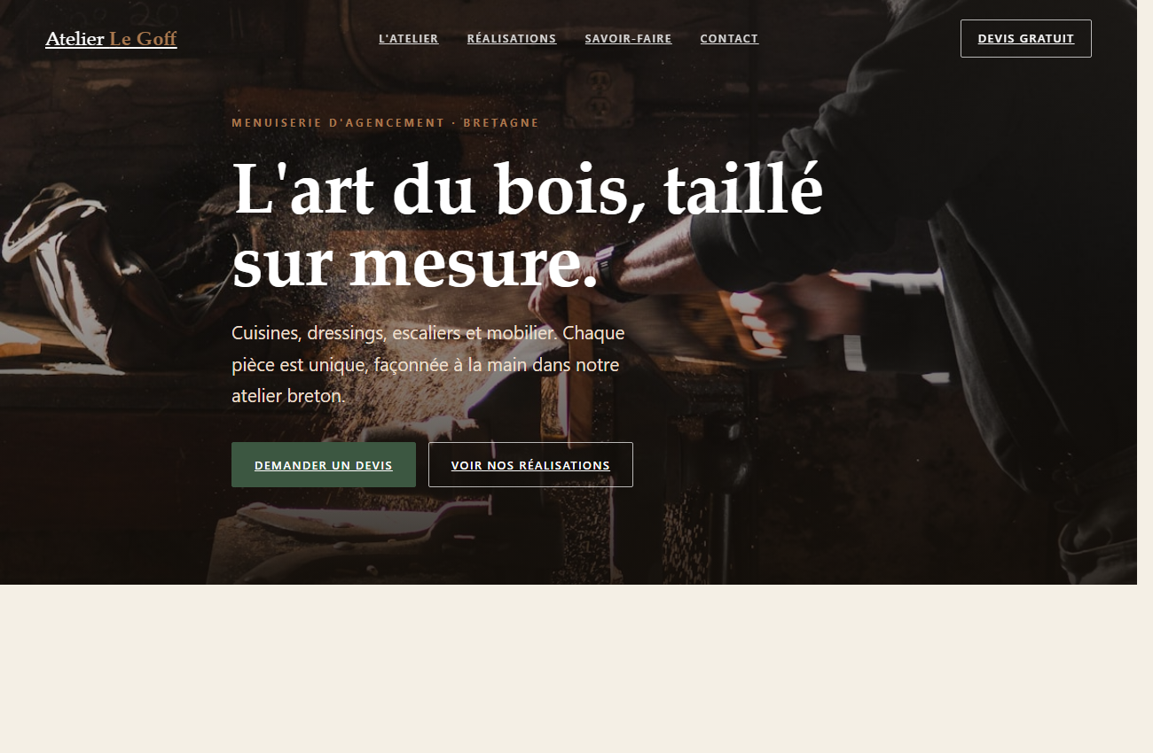 Site de menuiserie