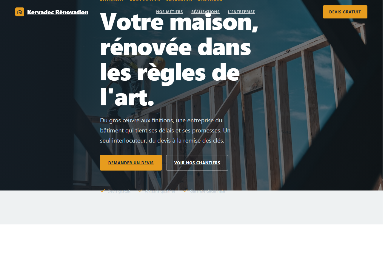 Site de rénovation bâtiment